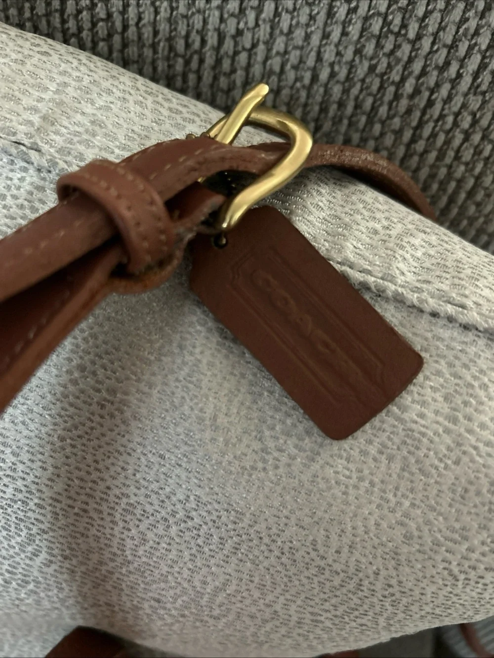 Coach Chestnut Brown Leather Crossbody with Gold Turnlock